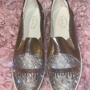 Shimmering Slip-On Platform loafers